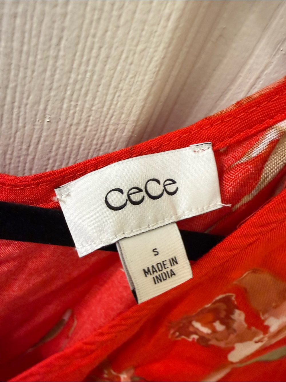 CeCe Red Floral Chemise Slip